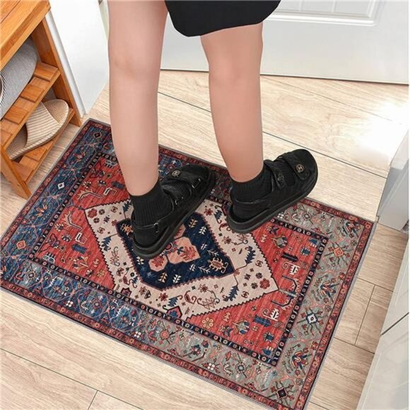 Retro Indoor Floor Mat, Non Slip Front Door Rug - 20 x 31.5in - Picture 3 of 7